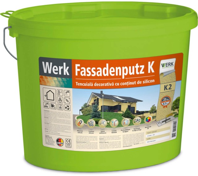 Fassadenputz K2 Tencuială decorativă, aspect granulat, 2mm, 25kg