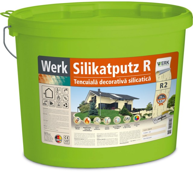 Silikatputz R2 Tencuială decorativă silicatică, 2mm, zgâriat, 25kg