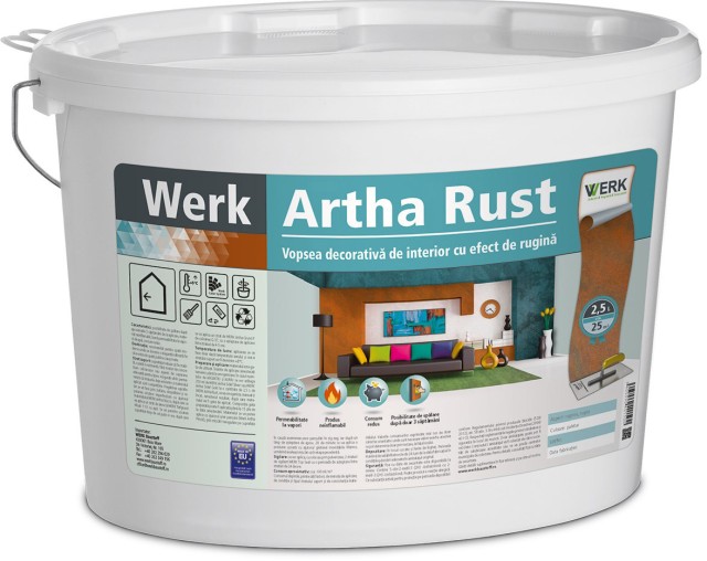 Artha Rust Vopsea decorativă de interior cu efect de rugină